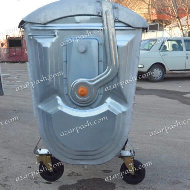 مخزن زباله گالوانیزه 1100 لیتری محدب M104
