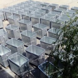سطل زباله فلزی شهری 770 لیتری گالوانیزه M107